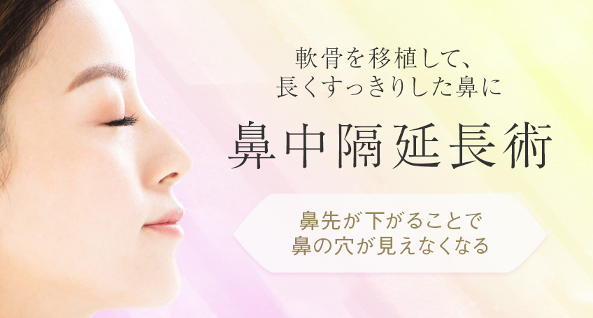鼻を長くする整形（鼻中隔延長術）なら名古屋の美容外科八事石坂クリニック
